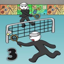 Badminton de Stickman